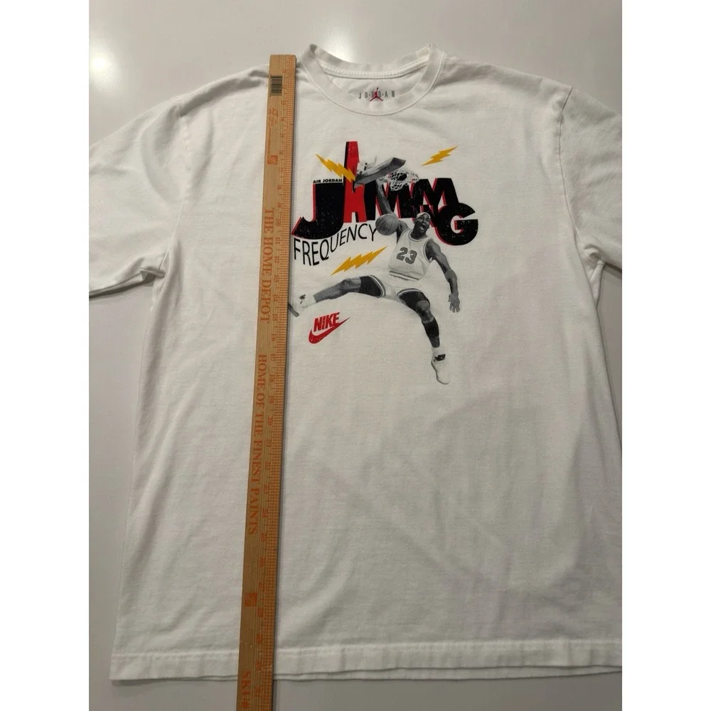 Jordan Jamming Tee White HJ2929-100 Mens L Pre-Owned